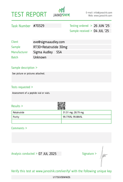 Retatrutide 30mg | GLP-3RT